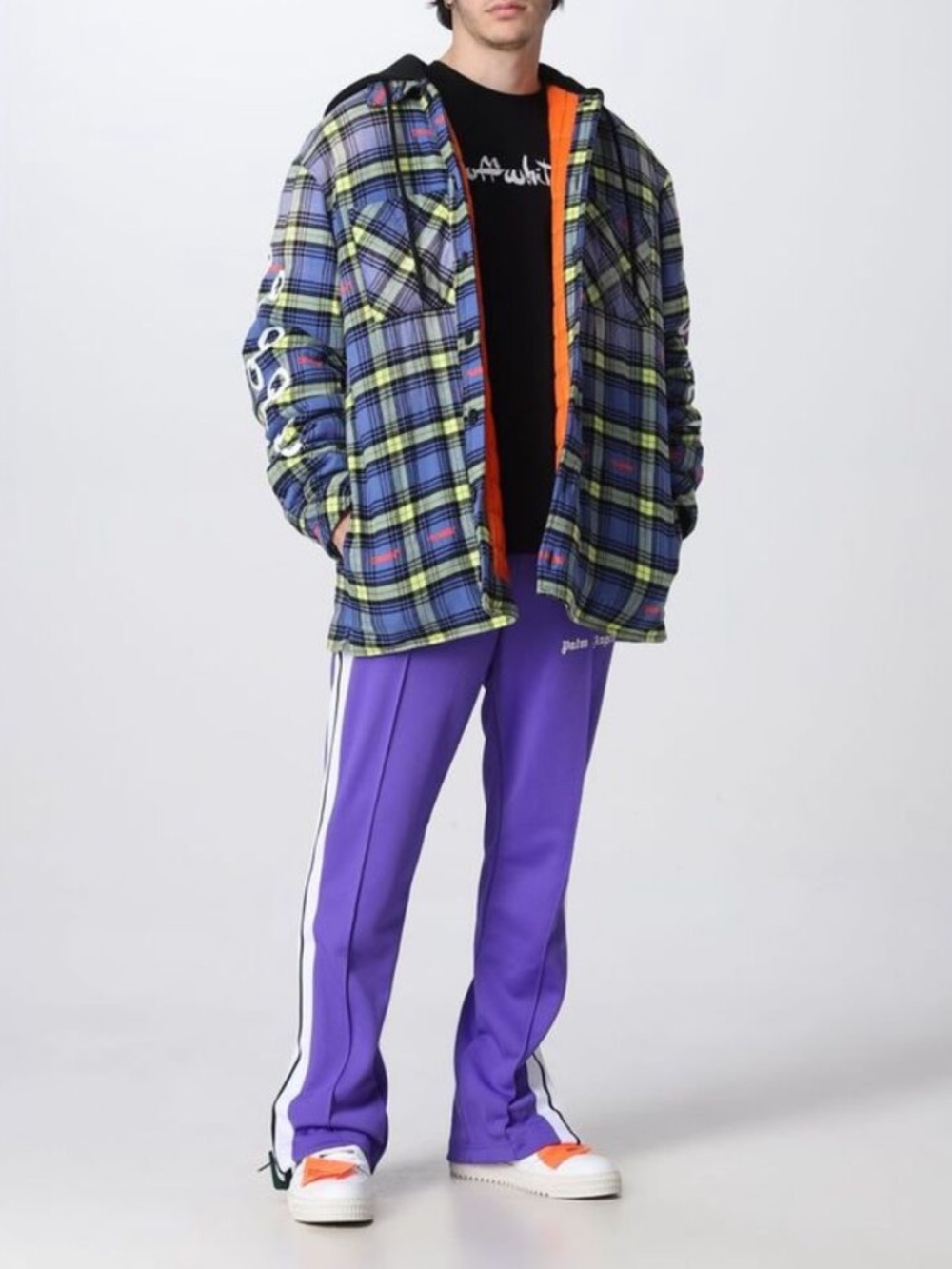 NEW OFF WHITE Flannel Padded Jacket Coat size medium men’s designer